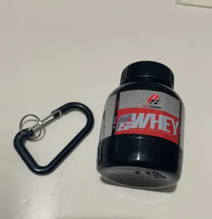 Portable Protein Powder Bottle With Whey Keychain